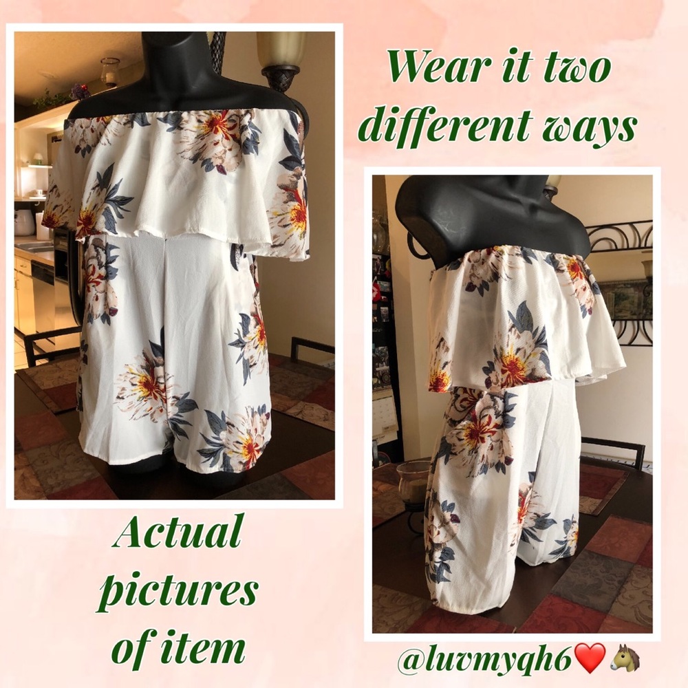Ruffle Floral Romper 🎉HP🎉 - Picture 2 of 4